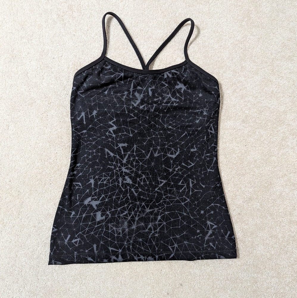 (Bundle 2 for $20) EUC Lululemon Black and Grey Power Y Tank
